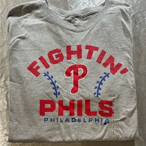 Fanatics Philadelphia Phillies Graphic Tee Large Gray MLB Shirt